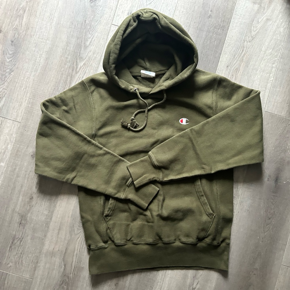 Champion Reverse Weave Dark Olive Hoodie